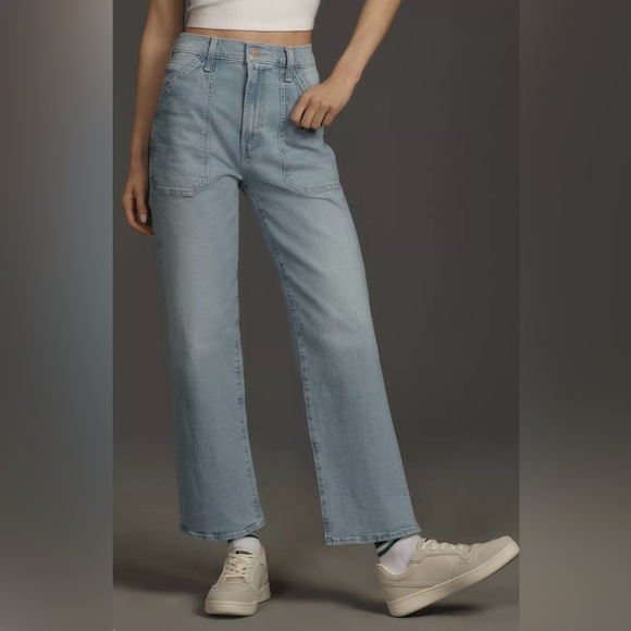 NWT MOTHER Denim The Patch Rambler Ankle Norway Dude Wash...